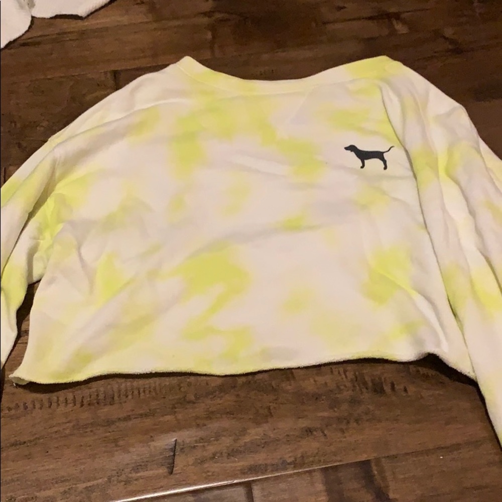 Yellow tie dye sweatshirt